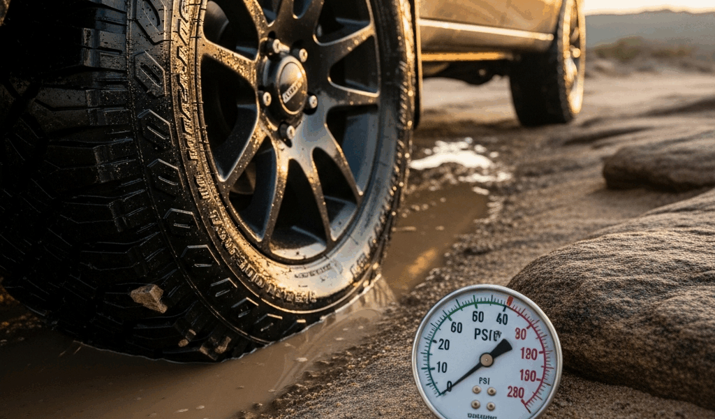 Overlanding Tire Pressure for Sand Mud and Rock